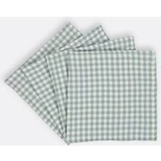 Set of 4 Croizic 45 x 45 cm Gingham 100% Cotton Muslin Swaddles