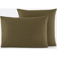 Pillow Cases on sale LA REDOUTE INTERIEURS Scenario 30% Recycled Cotton Pillowcase 63 x 63 cm Moss Green Pillow Case