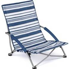 Low Folding Chair Navy Stripe