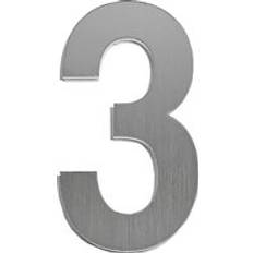 Steel Facade Numbers AlwaysH Street Number House in Silver Stainless Steel 76mm