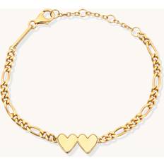 Eno Double Heart Bracelet - Gold