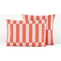 Red Pillow Cases LA REDOUTE INTERIEURS Tabaka 50% Recycled Cotton Pillowcase 50 x 70 cm Pink/Red Pillow Case Red