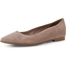 Ruskind Ballerinasko Tamaris Elegant Lukket Ballerina Sko - Beige