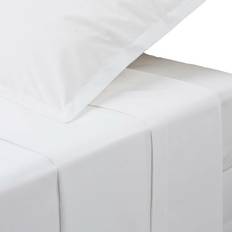 Draps Atmosphera Plat 1 Personne Percale 180x290 cm Blanc Drap Blanc