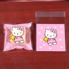 Pink Gift Bags Sanrio Hello Kitty Pink PVC Ziplock Gift Bag 100 Pcs
