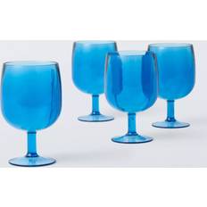 Plastic Wine Glasses John Lewis Stackable Plastic Picnic Set of 4 250ml Azure Wine Glass