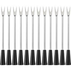 Laguiole Gafler Laguiole Black Pinchos Sticks Set 12 SdV Kagegaffel