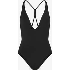 Calvin Klein Elastane/Lycra/Spandex Swimsuits Calvin Klein CK Split Elastic Plunging Swimsuit - Black