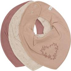 Beige Savlesmække Pippi Bandana Bib Uni AOP 3-pack 433