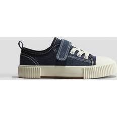 H&M Pojke Blå Sneakers I Bomullscanvas - Marinblå