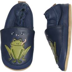Melton Frog Leather Slippers - Navy Academy