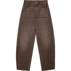 Bershka Ballon Wide Leg Jeans - Washed Brown