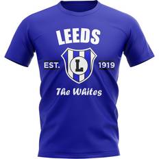 XS T-shirts UKSoccershop Leeds Established Football T-Shirt Blue Men's Polyester