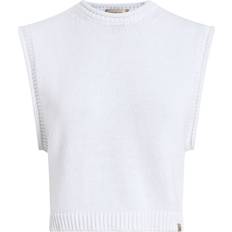 Hør Sweatere Calvin Klein Relaxed Cotton Linen Knit Top - White