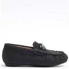 Faux Leather Low Top Shoes Children's Shoes River Island Mini Boys Snaffle Loafers - Black