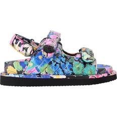 Kurt Geiger Orson Leather Floral Strappy Sandals - Black