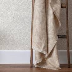 Morris & Co Blankets Morris & Co Acorn Tonal Throw Blanket 130cm x 170cm - Linen Blankets Beige