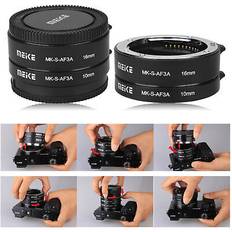 MK-S-AF3A 10mm 16mm Macro Extension Tube Ring Adapter