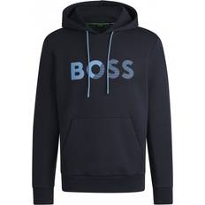 BOSS Green Soody Tape Mens Pullover Hoodie - Dark Blue