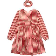 Röda Klänningar Barnkläder The New Tnnally L_S Dress - Poppy Red