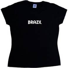TeeTreeDesigns Brazil Text Ladies T-Shirt