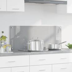 vidaXL Kök Baksplash Ljusgrå 100x40x0,6 cm Härdat Glas Stänkskydd