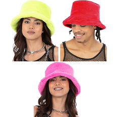 Röda Hattar Smiffys Fluffig Solhatt - Rosa