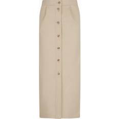 Emporio Armani Skirts Emporio Armani Brushed Cotton Long Skirt - Beige