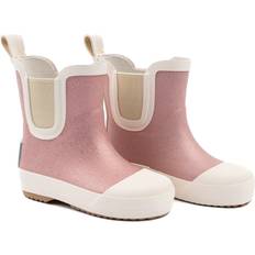 Beige Wellingtons Children's Shoes Mikk-Line Wellies Short Glitter - Woodrose