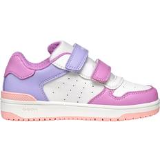 Geox Trainers Children's Shoes Geox Kids' Washiba Riptape Trainers - White/Pink