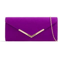 Mocka Kuvertväskor Aftershock London Suede Envelope Clutch Bag - Purple
