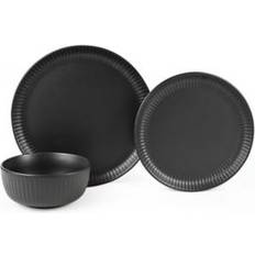 Black Ribbed 12 Piece