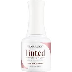 Top Coats Kiara Sky Non Wipe Tinted Rubber Top Coat - Sedona Sunset 15ml