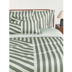 Satin Hemtextil Westwing Collection Gestreifter Baumwollsatin Bettdeckenbezug Brendan Påslakan