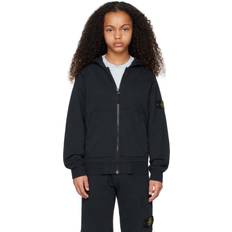 Stone Island Hoodies Children's Clothing Stone Island Boys' Badge Logo Cotton Zip Hoodie - Blue