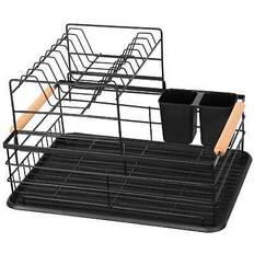 Træ Opvaskestativer Brunbeste 2-Stufiger Geschirrtrockner 41x30x27.5cm 5.0 cm Schwarz Abtropfgestell 27cm