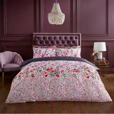 Sara Miller Ditsy Floral Set White Deep Mulberry Duvet Cover Purple, Pink, Red