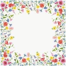Duni cel 84x84 cm Flowy Meadow 20 st Bordsduk Vit