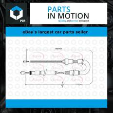 Vehicle Parts APEC Handbrake Cable Fits Seat Ibiza 1.4 Rear 15 to 18 6C0609721