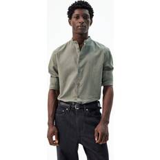 H&M Men Regular Fit Linen-blend Shirt - Green