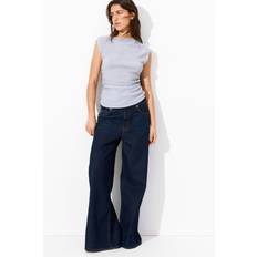 Blue - Women Tank Tops H&M Textured Jersey Top - Blue
