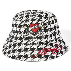 Ed Hardy Houndstooth Bucket Hat - Black/Combo
