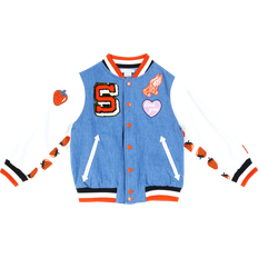 Cotton Jackets Stella McCartney Kids Girls Bomber Jacket - Blue