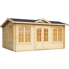 Nebengebäude Lasita Maja Gartenhaus Windsor 44 400 cm x 300 cm Braun-Beige (Gebäudefläche )