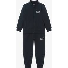 EA7 Emporio Armani Boys Cotton Tracksuit - Navy Blue