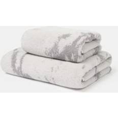 Textiles OHS 100% Cotton Jacquard Marble Hand - Guest Towel Grey