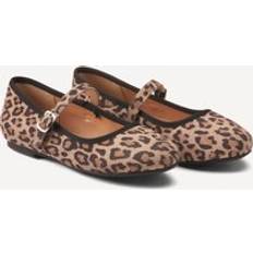 Leather Ballerinas La Redoute Kids' Leather Ballet Pumps - Leopard Print