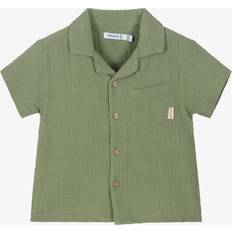Green Shirts Mayoral Boys Green Cotton Muslin Shirt - Green