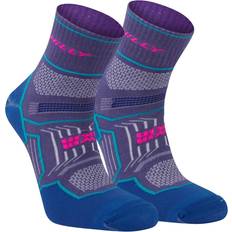 Hilly Unisex Adult Double Layered Ankle Socks - Grape/Blue