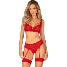 Underklädesset Obsessive Amor Cherris 3-pcs Set - Red